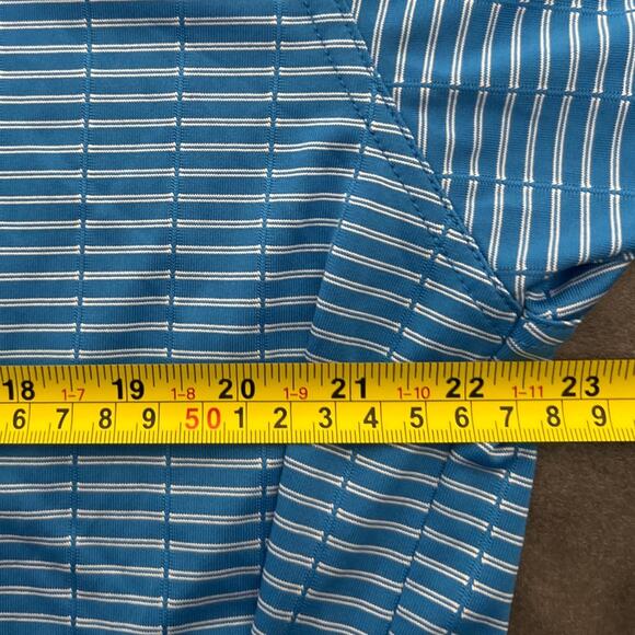 Ping Golf Polo Shirt Men’s Large Blue White/Gray Striped Performance 2XL - Picture 5 of 5